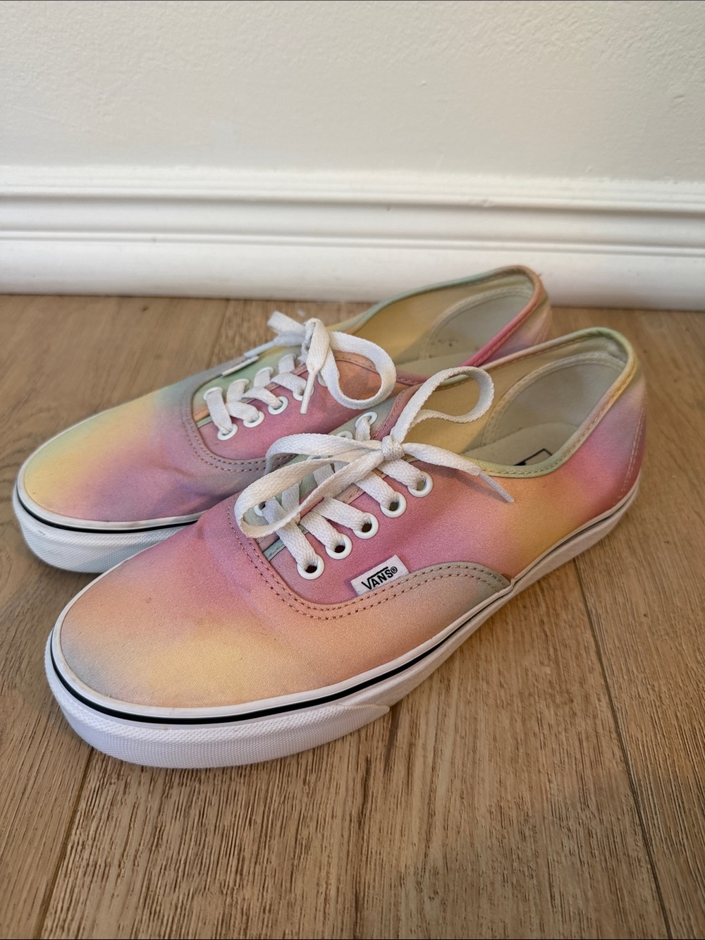 Vans Women's Tie-Dye Pastel Pink Yellow Sneakers